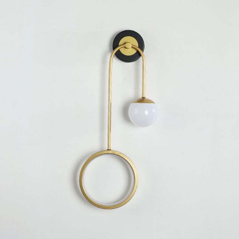 Modern Unique Shape Wall Mount Light Fixture 2 Light Wall Light Sconce in Gold