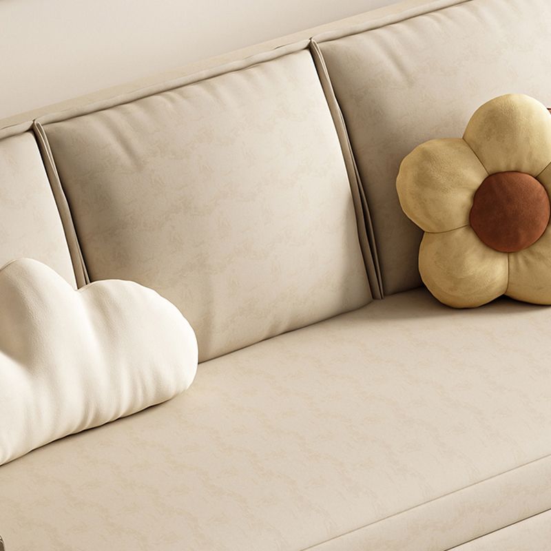 Contemporary Foldable Futon Sleeper White Futon and Mattress