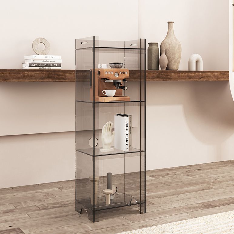 Glam Closed Back Standard Bookshelf Shelves Included Acrylic Bookcase