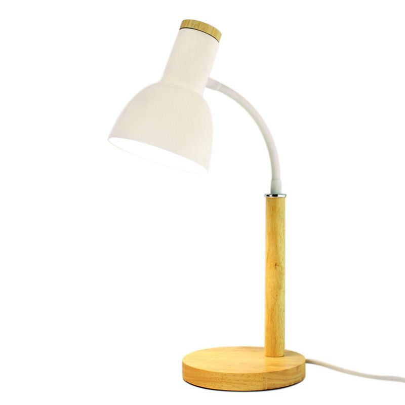 Bell Shade Bedroom Reading Lampe Metal 1-Light Nordic Night Light avec un bras flexible