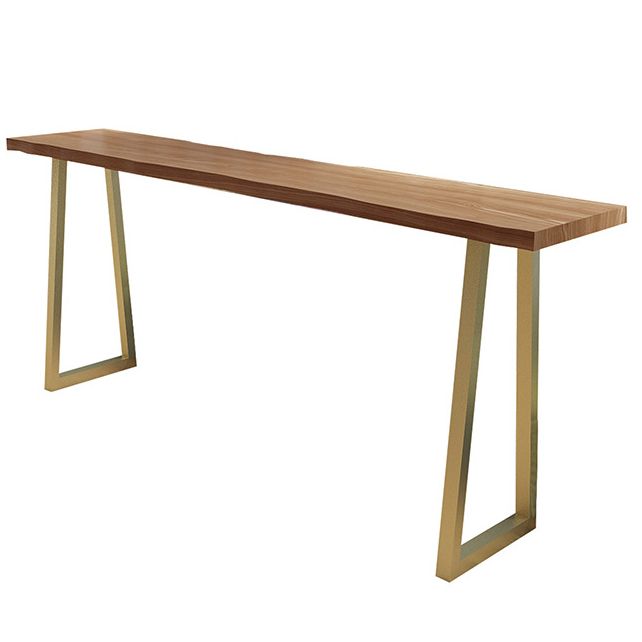 Solid Wood Bar Table Traditional Luxury Bar Table Rectangle with Sled Base