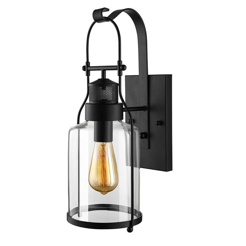 Cylinder Shape Wall Lamp Industrial Style Metal 1 Light Sconce for Living Room