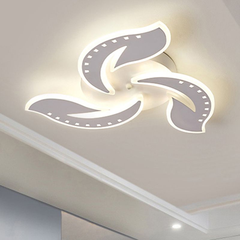 Blattförmige Unterputzleuchte modernism Acryl Weiß LED Deckenleuchte für Wohnzimmer