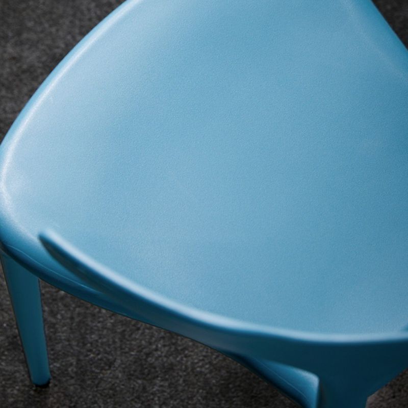 Plastic Modern Dining Chair Open Back Dining Side Chair for Kitchen