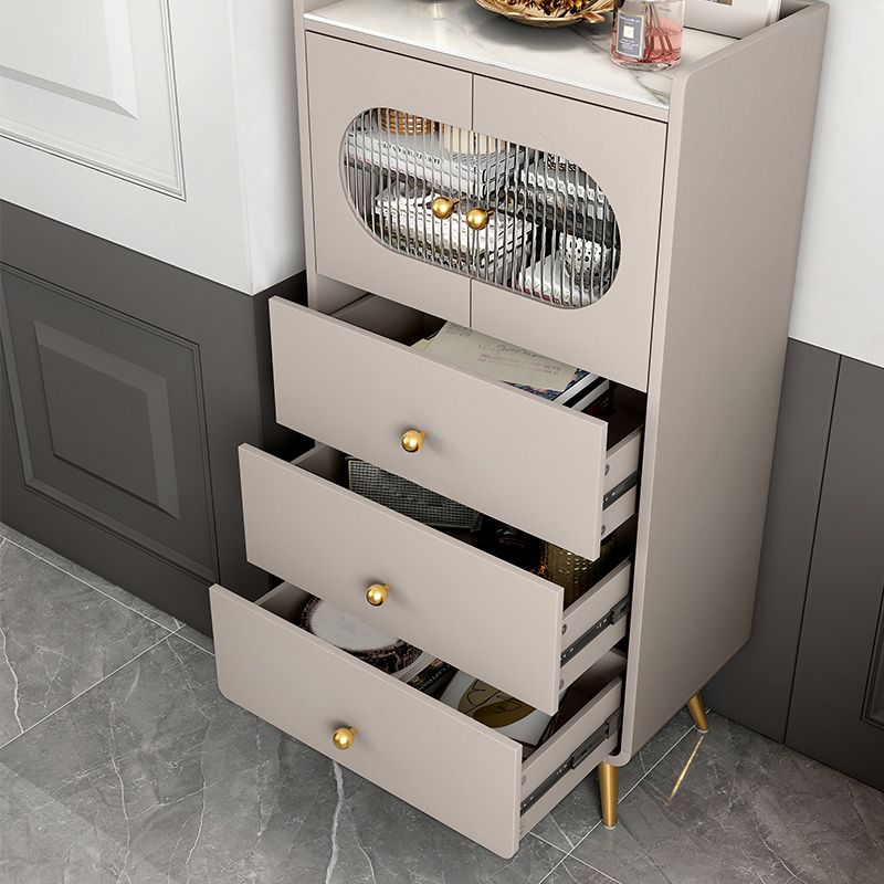 13.65-inch Width Glam Storage Chest Stone Storage Chest Dresser