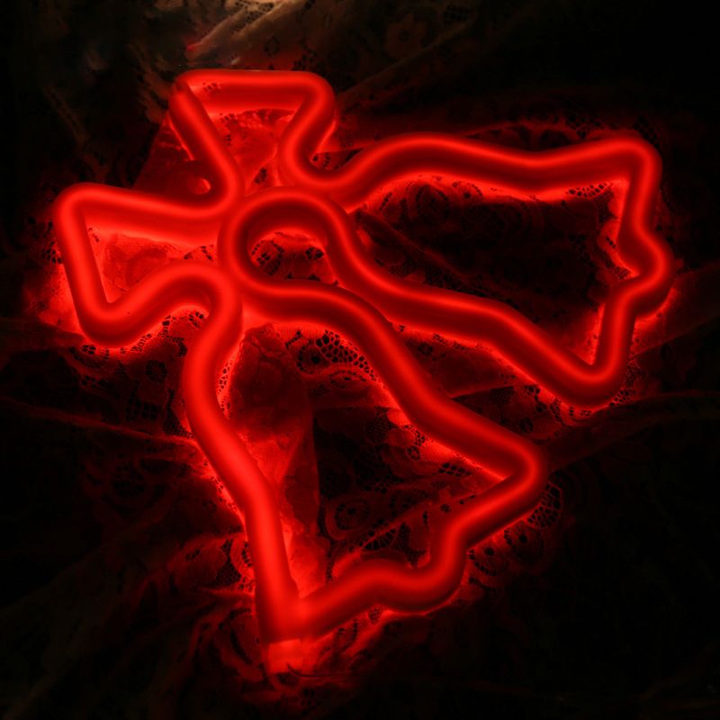 Jingle Bell Mini Lámpara de noche Led de plástico moderno Iluminación de mesita de noche para Navidad