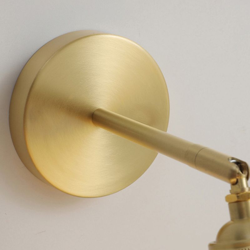 Nordic Modern Wall Light Glass Wall Sconce Light in Brass for Living Room