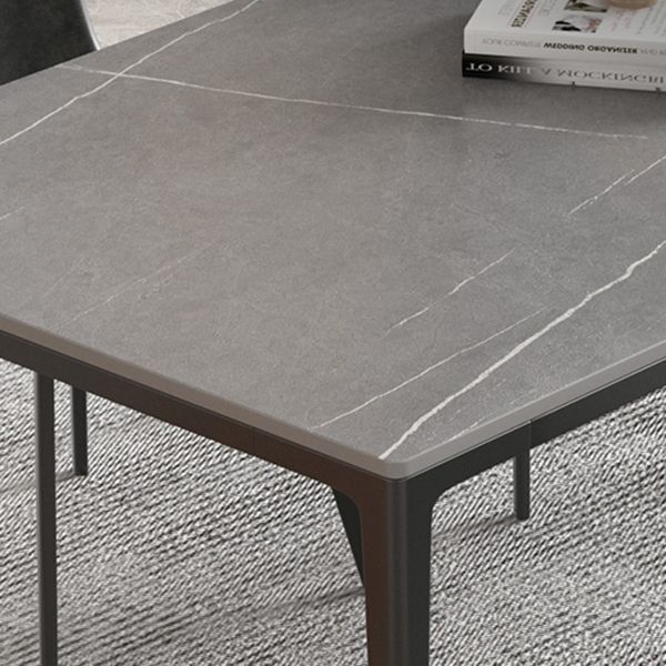 Contemporary Dining Table Set 1/4/5/7 Pcs Rectangle Dining Table with Armless Chairs