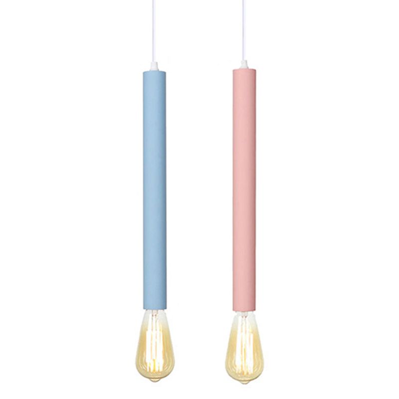 Lámpara de mini lámpara colgante de 15 "altura Simplicidad de tiras largas de 1 luces de 1 luces de iluminación