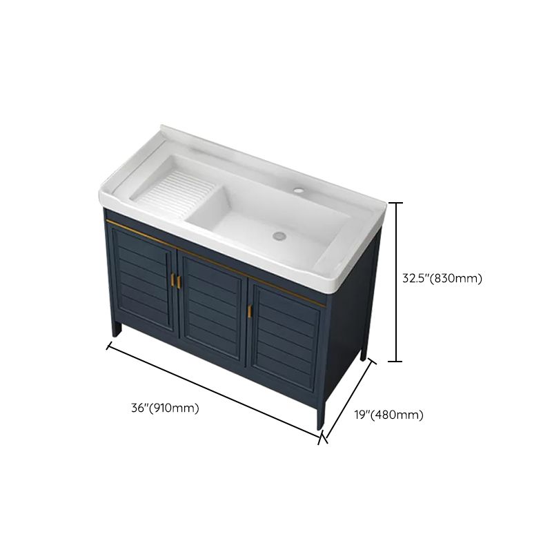 Modern Bathroom Vanity Freestanding 2 Doors Bathroom Vanity Set with Sink