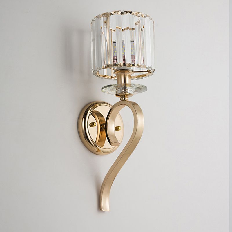 Luces de pared de cristal nórdicas modernas lámparas montadas en la pared de cilindro para sala de estar