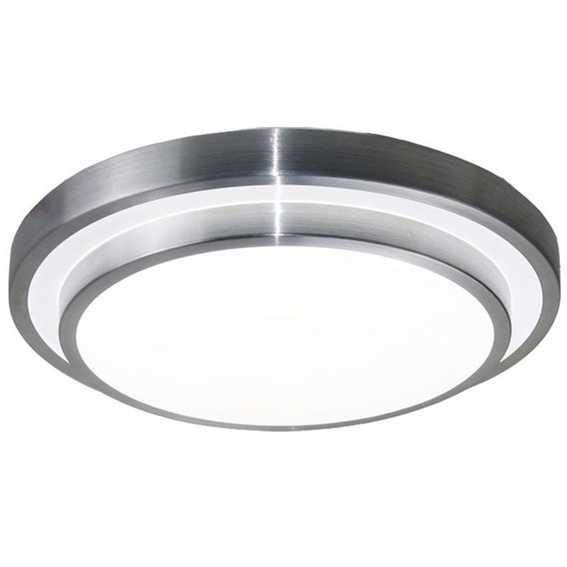 Plafonniers à montage en surface à LED circulaires de style moderne Plafonnier encastré en aluminium en argent