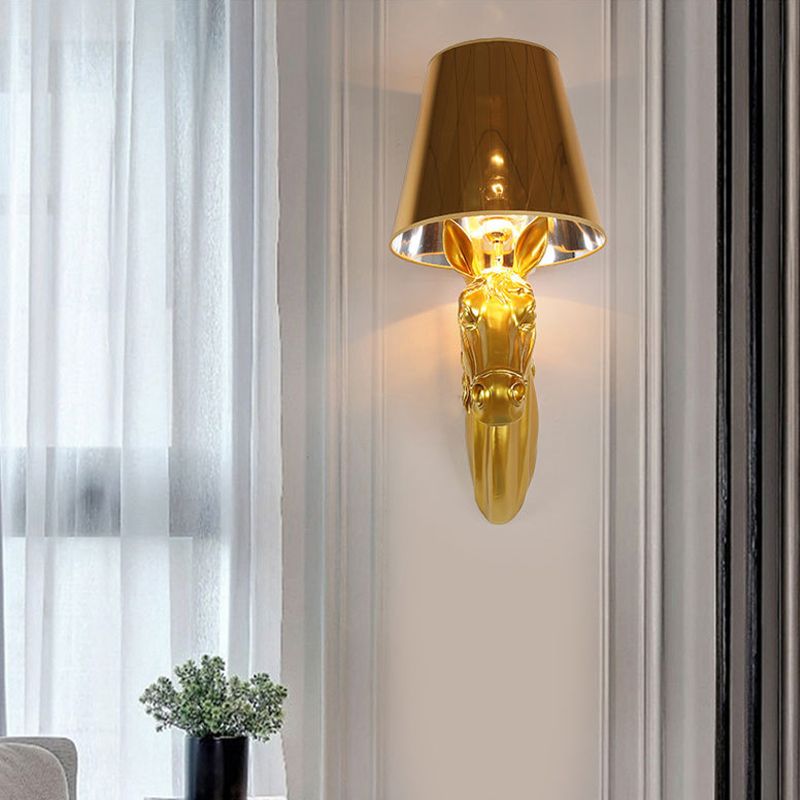 Geometric Wall Light Fixture Modern Resin 1 Light Wall Sconce