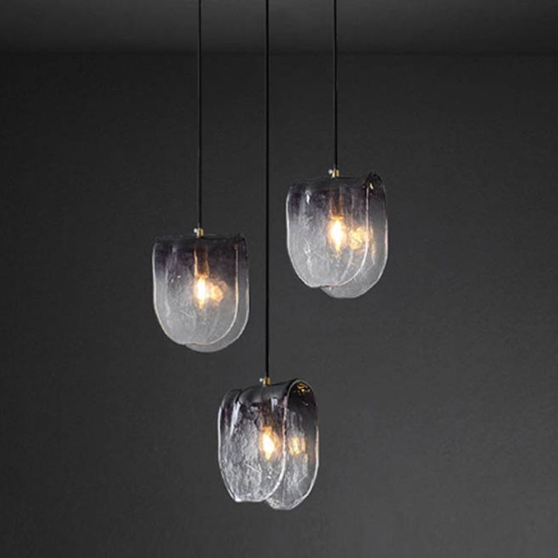 Verre gris clair suspendu moderne