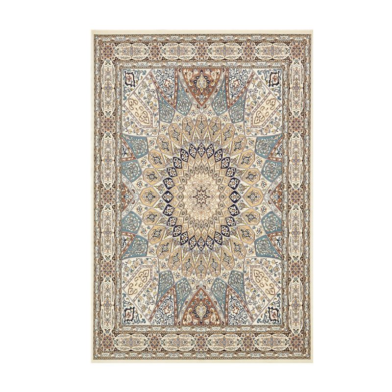 Alfombra del área de la sala de estar azul alfombra de la alfombra del área de poliéster de patrón americano tradicional