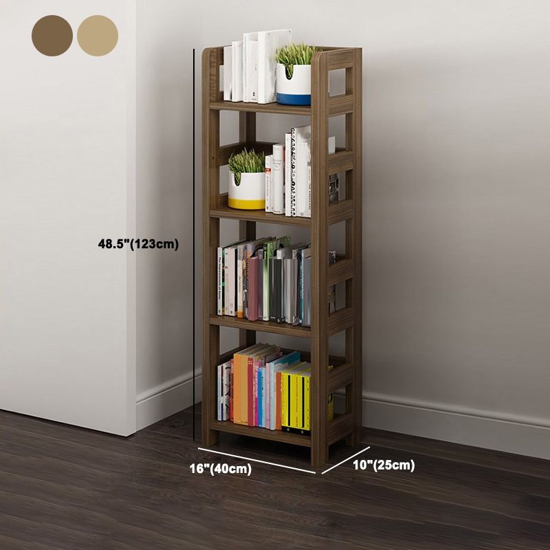 Modern Style Open Bookshelf Solid Wood Etagere Shelf Bookcase