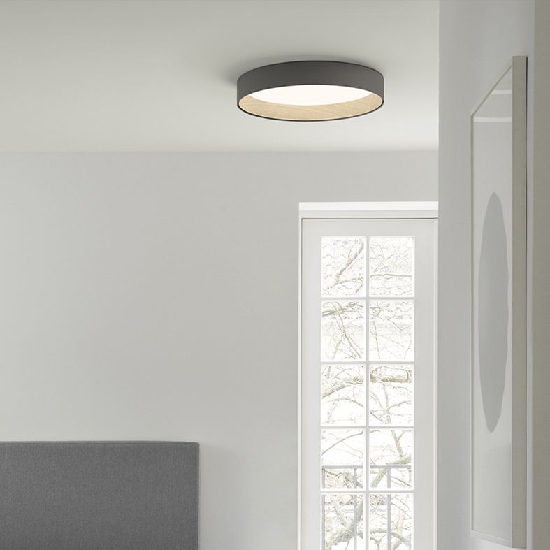 Minimalism Aluminum LED Ceiling Mounted Light Cylinder 1-Light Flush Light for Living Room
