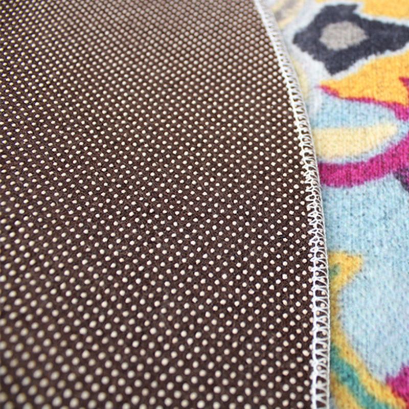 Brown Bohemian Area Carpet Americana Pattern Polyester Area Rug Stain Resistant Rug for Home Decor