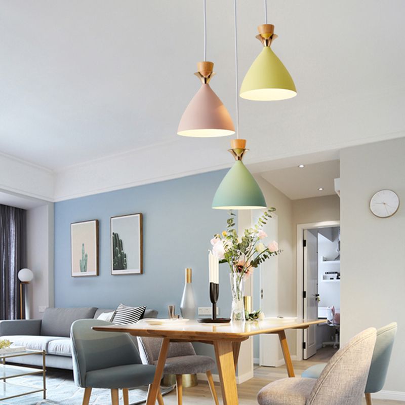 Nordic Hanging Light Colorful Pendant Lighting Fixture for Dining Room