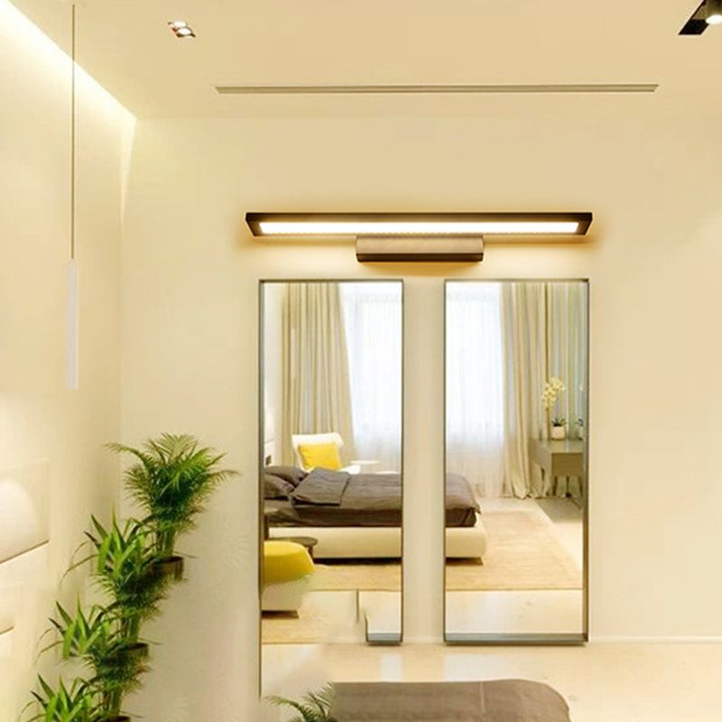 Illuminazione con funce murale rettangolo moderno metallo 1 lampada da parete leggera