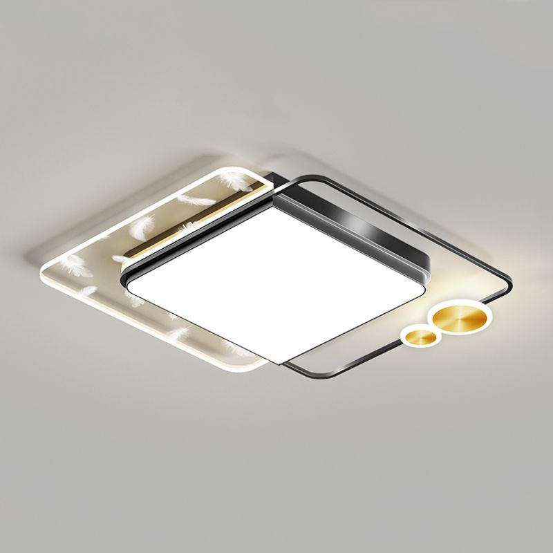 3 Light Ceiling Lamp Modern Style Metal Ceiling Lighting for Living Room