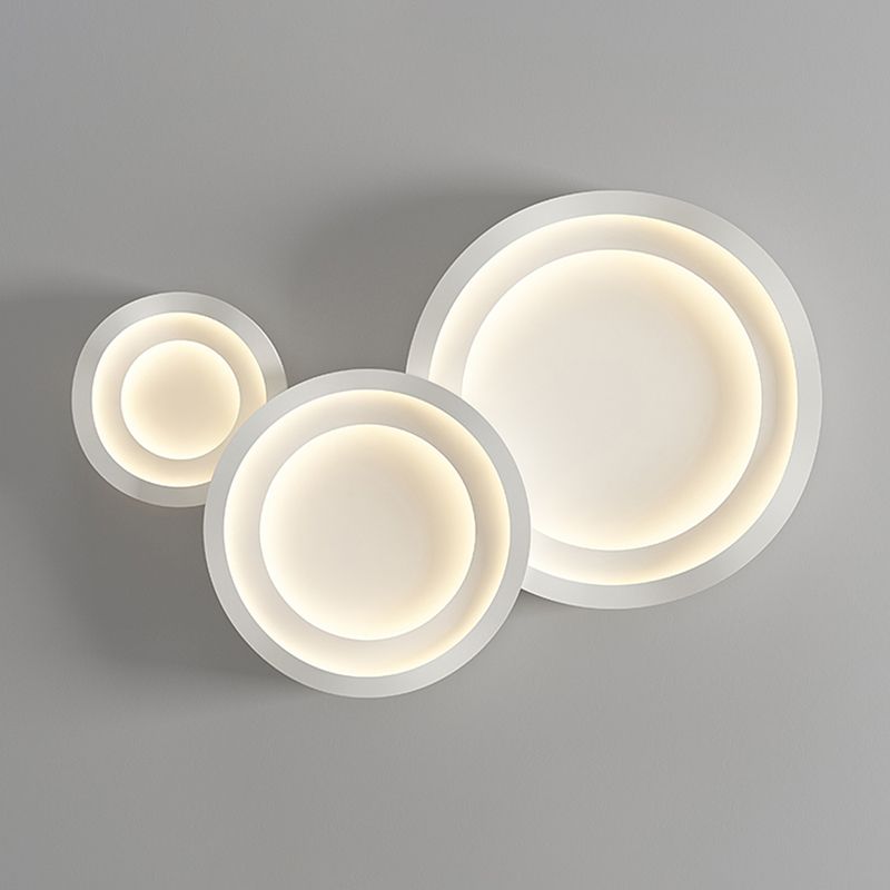 Nordic Style Ceiling Light Fixture White Flush Mount for Living Room