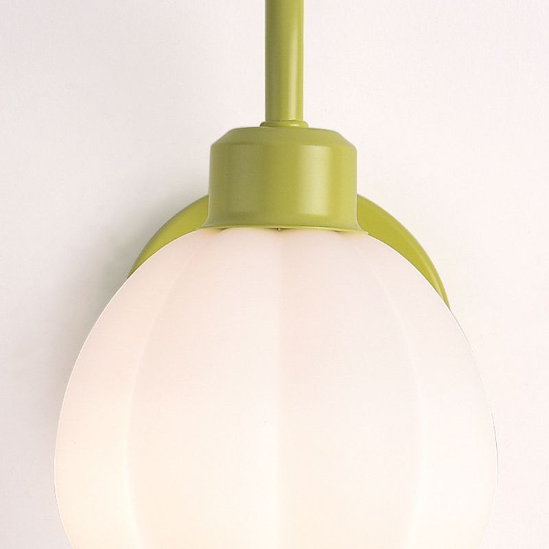 Glass Bowl Shape Sconce Light Modern-Style 1 Light Wall Light Fixtures in Green