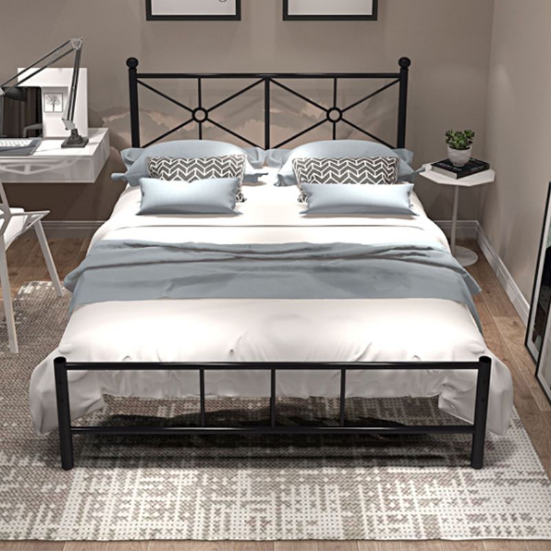 Wire-Grid Open-Frame BedIron Bed Frame with Headboard 39 inch