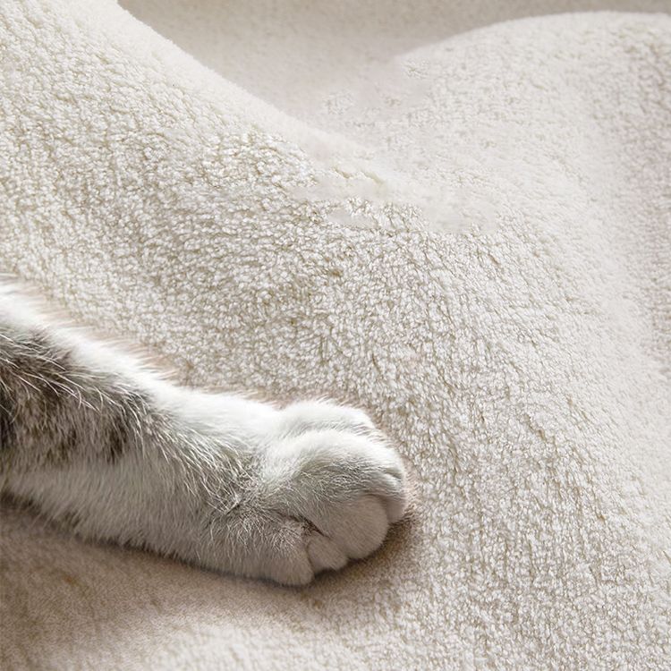 Apricot Tone Modern Indoor Rug Polyester Banded Print Carpet Easy Care Rug for Home Decoration