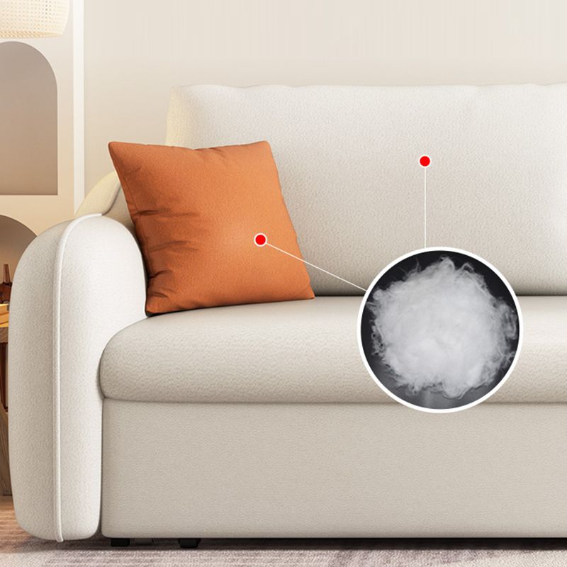 Contemporary Faux Leather Sleeper Sofa 30.7"H Slope Arm Sofa Bed