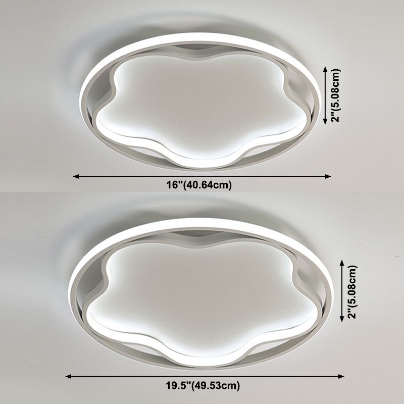 Flor de metal cerca de la iluminación del techo Luz de techo blanca LED nórdica