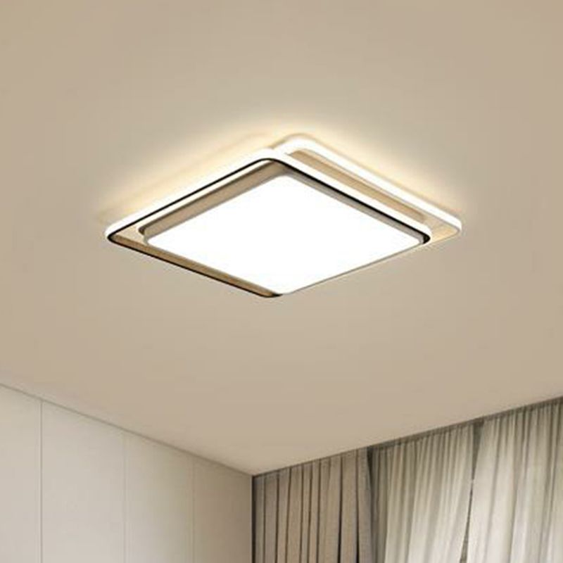 Quadrato Forma Letto Flush Montaggio Illuminazione Acrilico Minimalist LED Flush Montaggio Fissaggio