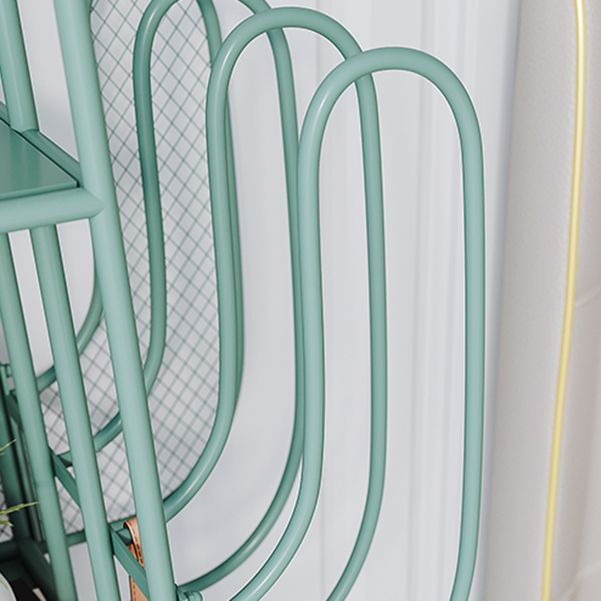 Scandinavian Antique Finish Shelf Bookcase Metal Etagere Bookshelf with Shelves