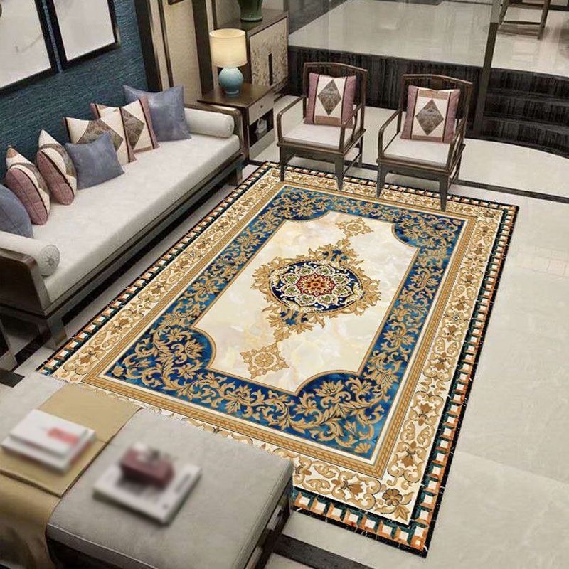 Vintage woonkamer tapijt Anrique Patroon Polyester Area Rug vlekbestendig Tapijt