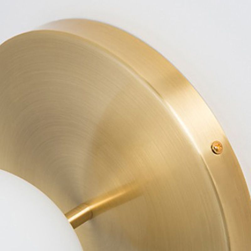 Nordic Wall Mount Light Modern Simple Round Glass Shade Wall Sconce Light for Living Room