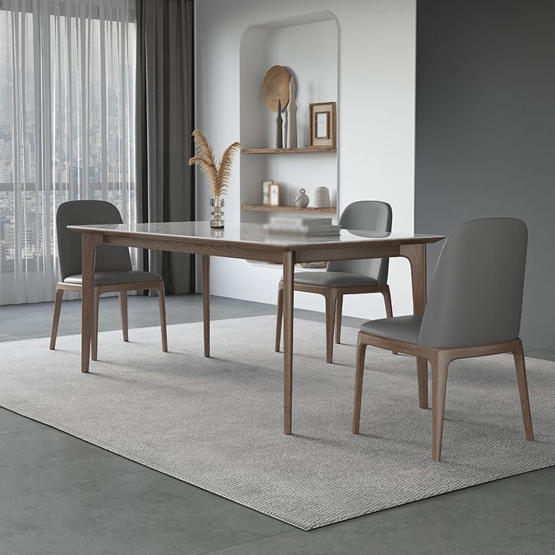 Modern Rectangle Sintered Stone Top Dining Set 1/2/3/4/5/7 Pieces Dining Table with Chairs