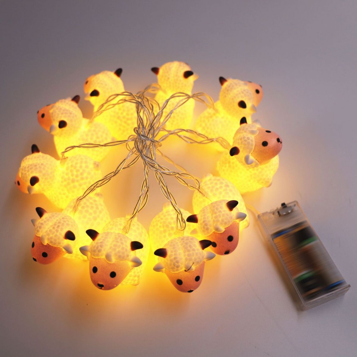 Animal LED String Lamp Cartoon Plastic Indoor Birthday Party Festive Light