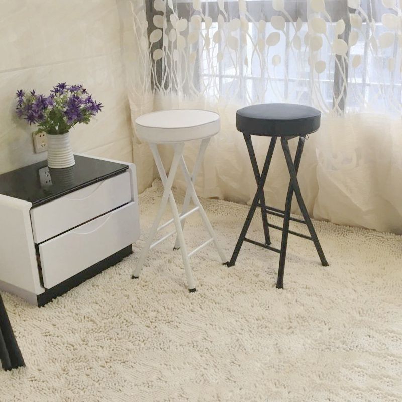 Foldable Bistro Round Shape High Chair Modern Counter Chair with Metal 4 Legs