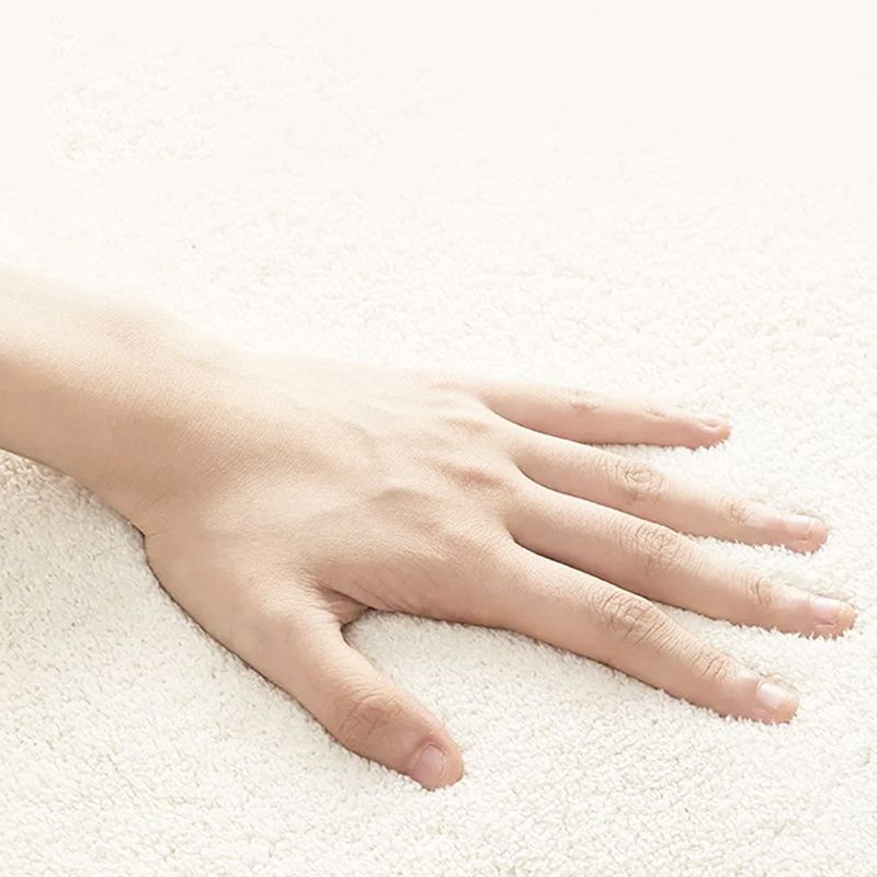 Simple White Carpet Polyester Color Block Carpet Washable Carpet for Home Decor