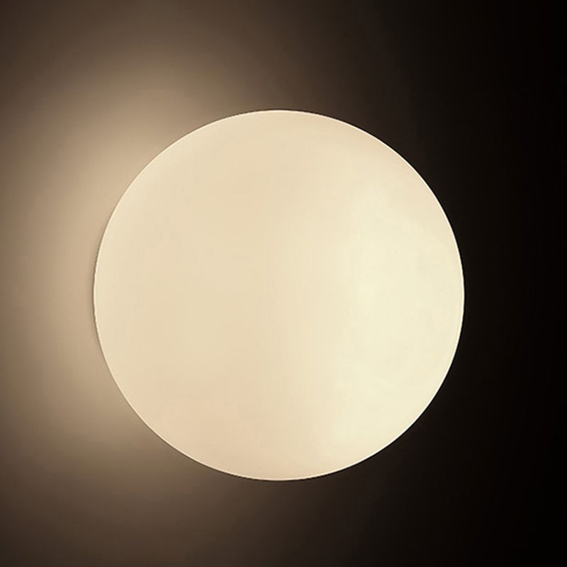 Glass Ball Wall Mount Light Fixture Simple 1 Light Wall Lamps in White