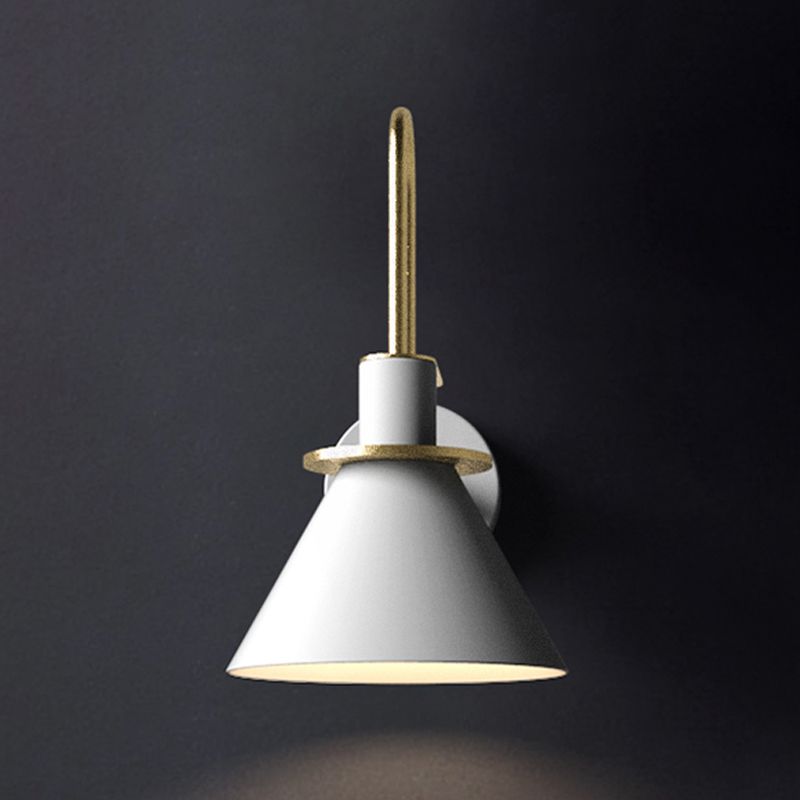 Conical Shaded Sconce Light Fixture Metal Wall Mount Lighting