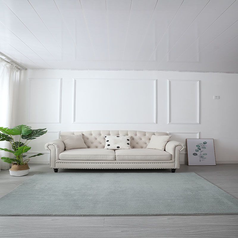 Beige Casual Rug Polyester Solid Color Rug Washable Indoor Rug for Bedroom