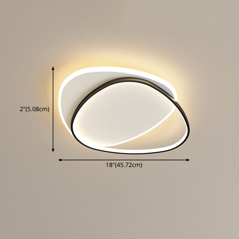 Acrylic Modern Style Flush Mount Ceiling Fixture 1-Light Geometric Led Flush Light