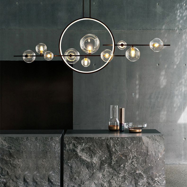 Luci a sospensione dell'isola Globe Modern Metallic lampadario Fidurs di illuminazione per il ristorante