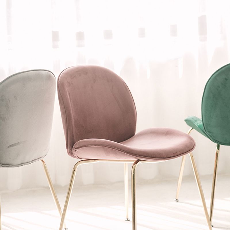 Glam Style Dining Chair Upholstered Dining Side Chair for Indoor