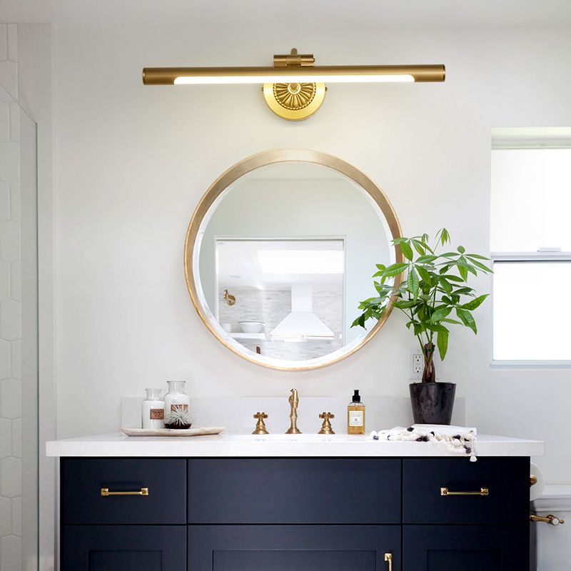 Modernism Bath Bar Vanity Lighting Golden LED Metal Light for Bathroom