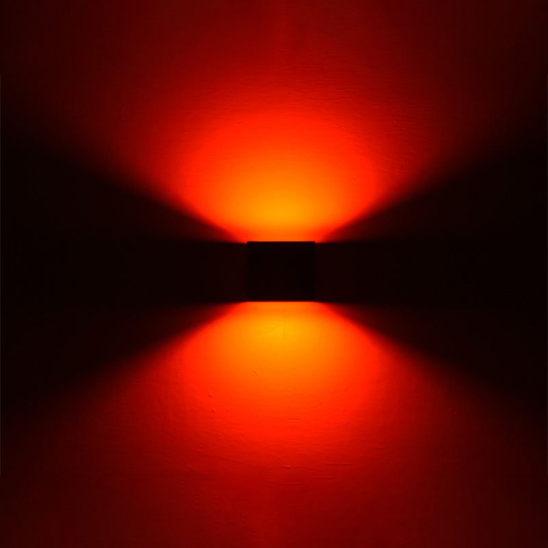 Outdoor Cube Shade LED Wall Lamp 1-Light Modern Aluminum Wall Mounted Light