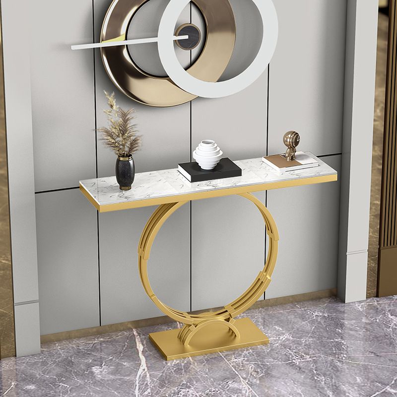 11.81" W Glam Rectangle Console Accent Table Antique Finish Console Sofa Table