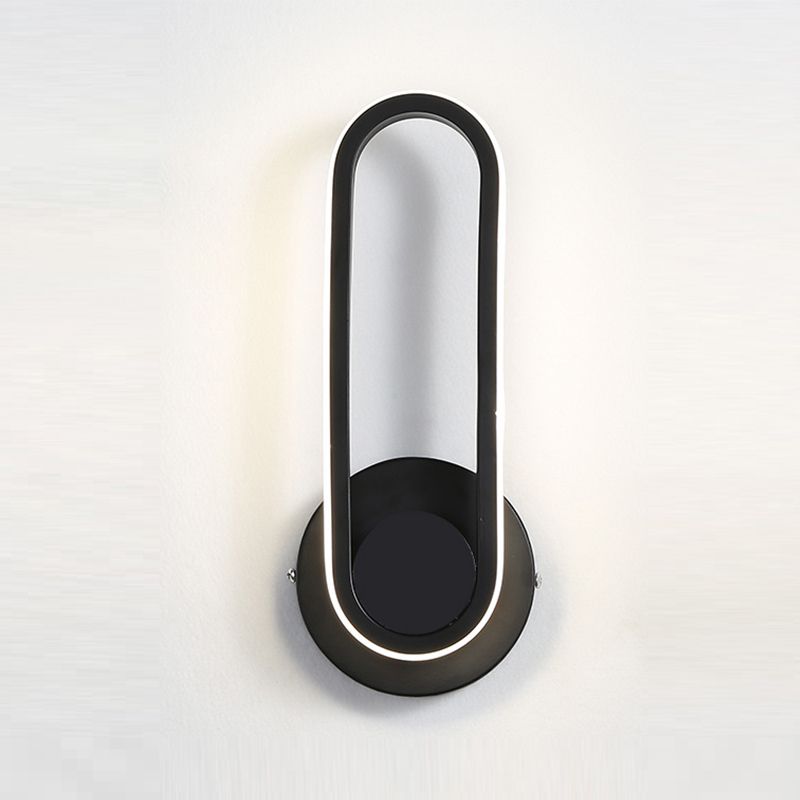 Modern Simple Aluminum Wall Light Ellipse Shape Rotatable Wall Lamp for Living Room