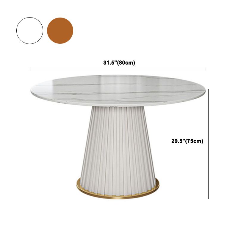 Glam Sintered Stone Dining Set Round 1/2/5/7 Pieces Dining Set